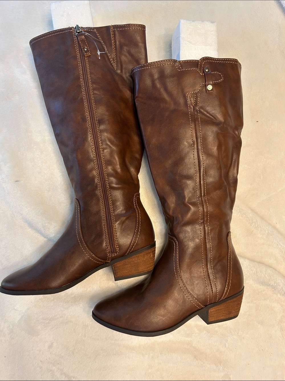 Dr. Scholl's Women's Chestnut Brown Knee-High Riding Boots